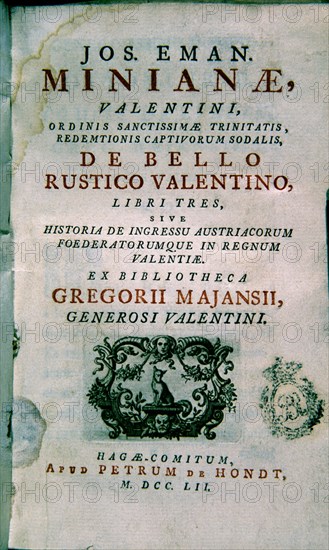 MAYANS SISCAR GREGORIO
MINIANE VALENTINI
MADRID, BIBLIOTECA NACIONAL PISOS
MADRID

This image is not downloadable. Contact us for the high res.