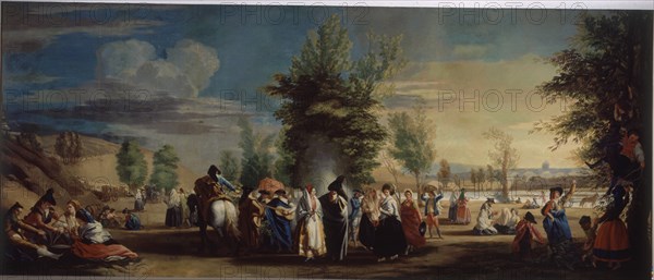 CASTILLO JOSE
LA PRADERA DE SAN ISIDRO-1785-O/L-342X790-I.N.1789-CARTON PARA TAPIZ
MADRID, MUSEO MUNICIPAL
MADRID