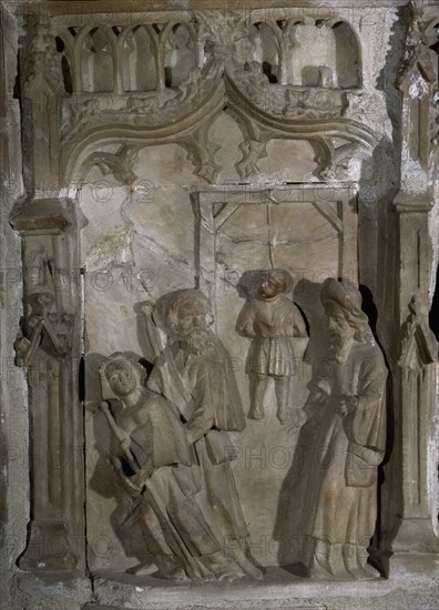 SEPULCRO DE SANTO DOMINGO DE LA CALZADA - DET RELIEVE DE AHORCADO - S XV
STO DOMINGO CALZADA, CATEDRAL
RIOJA

This image is not downloadable. Contact us for the high res.