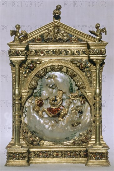 CELLINI BENVENUTO 1500/71
PORTAPAZ DE ESMALTE Y NACAR
VALENCIA, CATEDRAL
VALENCIA