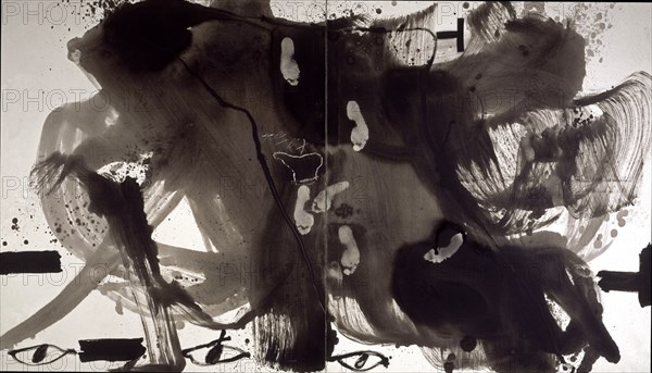 TAPIES ANTONI 1923-
OJOS Y PISADAS 1984
PARIS, GALERIA MAEGHT LELONG
FRANCIA