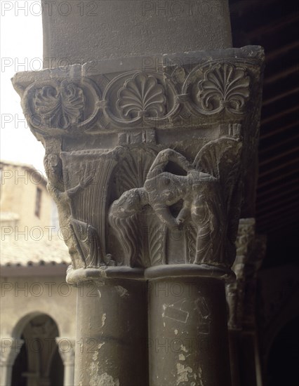 CLAUSTRO ROMANICO S XII-DETALLE DE CAPITEL
HUESCA, SAN PEDRO EL VIEJO
HUESCA

This image is not downloadable. Contact us for the high res.