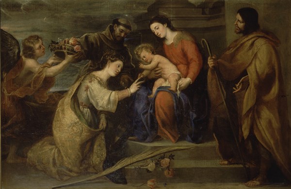 CARREÑO MIRANDA JUAN 1614/1685
DESPOSORIOS DE SANTA CATALINA 1653 1,50 X 2,40 CM. PINTURA BARROCA ESPAÑOLA. ESCUELA MADRILEÑA.
MADRID, HOSPIT VENERABLE ORDEN TERCERA
MADRID