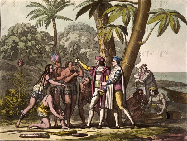 TIPOS Y COSTUMBRES-PRIMEROS INDIOS QUE ENCONTRO COLON - 1492 - GRABADO S XVIII
MADRID, BIBLIOTECA NACIONAL B ARTES
MADRID

This image is not downloadable. Contact us for the high res.