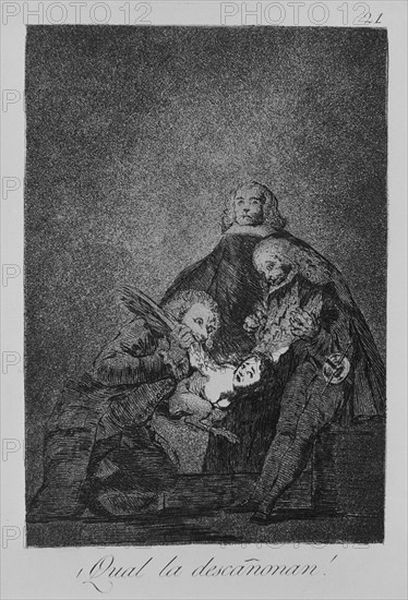Goya, Caprice 21: Comme ils la plument!