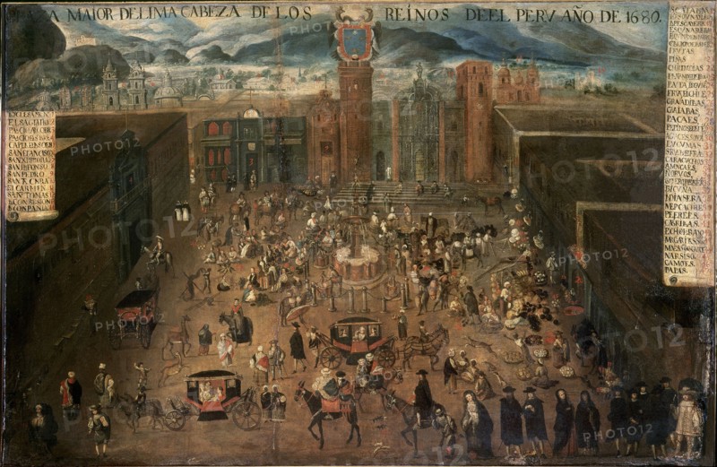 La Plaza Mayor de Lima en 1680