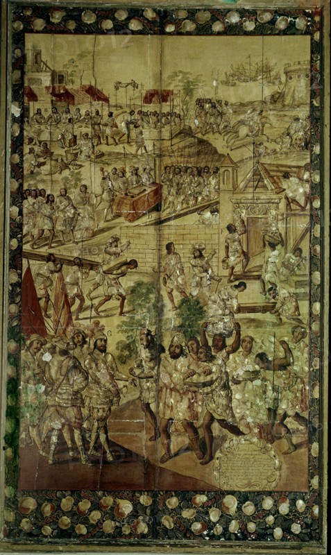 GONZALEZ MIGUEL Y JUAN
CONQUISTA DE MEXICO - PUERTO DE LA VERACRUZ- CONSTRUCCION DE LA VILLA RICA- 1698
MADRID, MUSEO DE AMERICA
MADRID