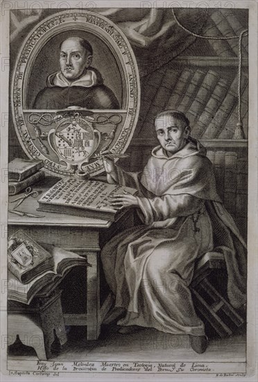 FRAY JUAN MELENDEZ-TEOLOGO NATURAL DE LIMA Y CRONISTA
MADRID, BIBLIOTECA NACIONAL B ARTES
MADRID

This image is not downloadable. Contact us for the high res.