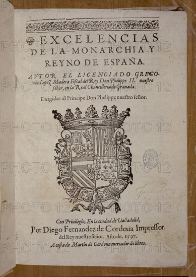 LOPEZ MADERA
EXCELENCIAS DE LA MONARQUIA Y REYNO DE ESPANA
MADRID, BIBLIOTECA NACIONAL RAROS
MADRID

This image is not downloadable. Contact us for the high res.
