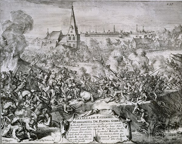 BATALLA DE ESTERBEL SIENDO GOBERNADORA MARGARITA PARMA
MADRID, BIBLIOTECA NACIONAL B ARTES
MADRID

This image is not downloadable. Contact us for the high res.