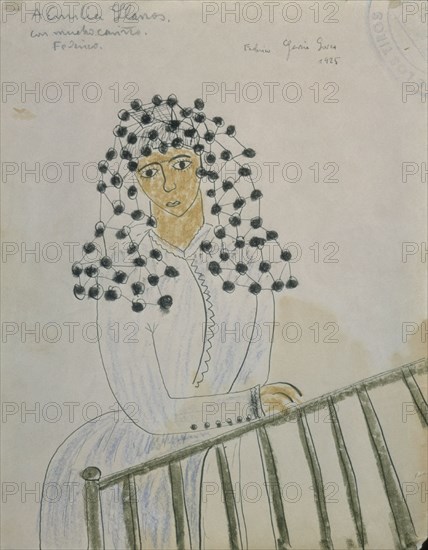 GARCIA LORCA FEDERICO 1898/1936
DIBUJO DEDICADO A EMILIA LLANOS-1925
MADRID, FUNDACION GARCIA LORCA
MADRID

This image is not downloadable. Contact us for the high res.
