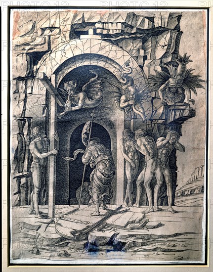 MANTEGNA ANDREA 1431/1506
CRISTO EN EL LIMBO S XV - GRABADO- PAPEL 425x325
MADRID, COLECCION DUQUES DE ALBA
MADRID