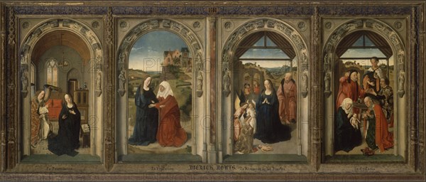 BOUTS DIRK 1415/75
TRIPTICO-ANUNCIACION-VISITACION-ADORACION-S XV
MADRID, MUSEO DEL PRADO-PINTURA
MADRID