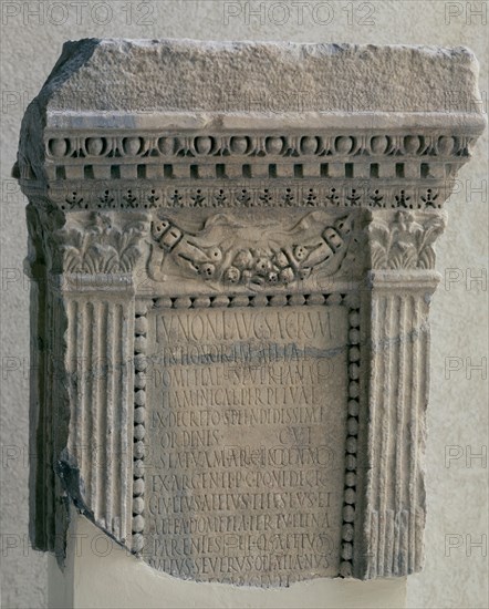 PEDESTAL HONORIFICO PROCEDENTE DE SAN ROQUE
CADIZ, MUSEO ARQUEOLOGICO Y BB ARTES
CADIZ

This image is not downloadable. Contact us for the high res.