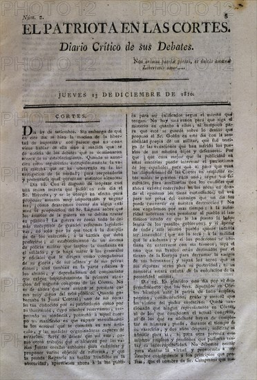 "EL PATRIOTA EN LAS CORTES"DIARIO CRITICO DE SUS DEBATES-13/12/1810
MADRID, SENADO-BIBLIOTECA
MADRID

This image is not downloadable. Contact us for the high res.