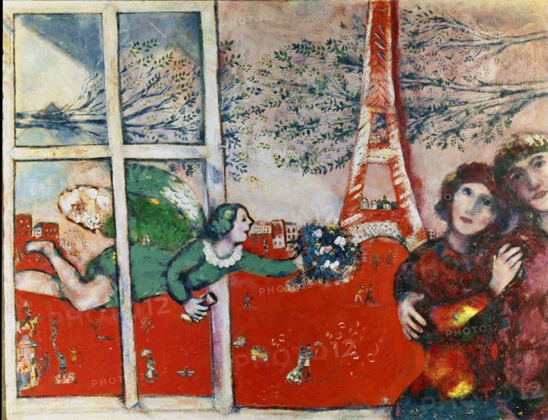 Chagall, The bride of the Eiffel Tower