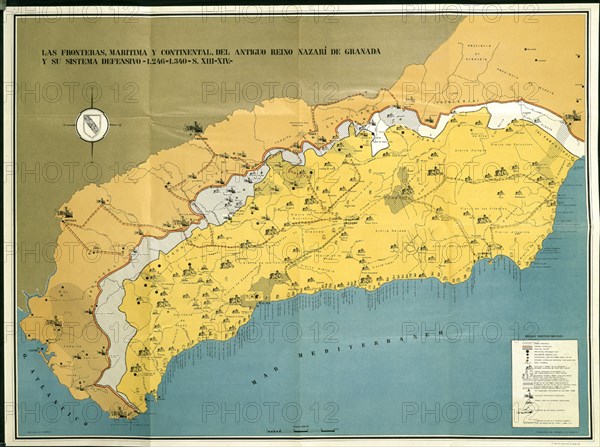 TORRES C
MAPA DEL SIST DEFENSIVO Y FRONTERAS DEL REINO NAZARI ENTRE 1246/1340