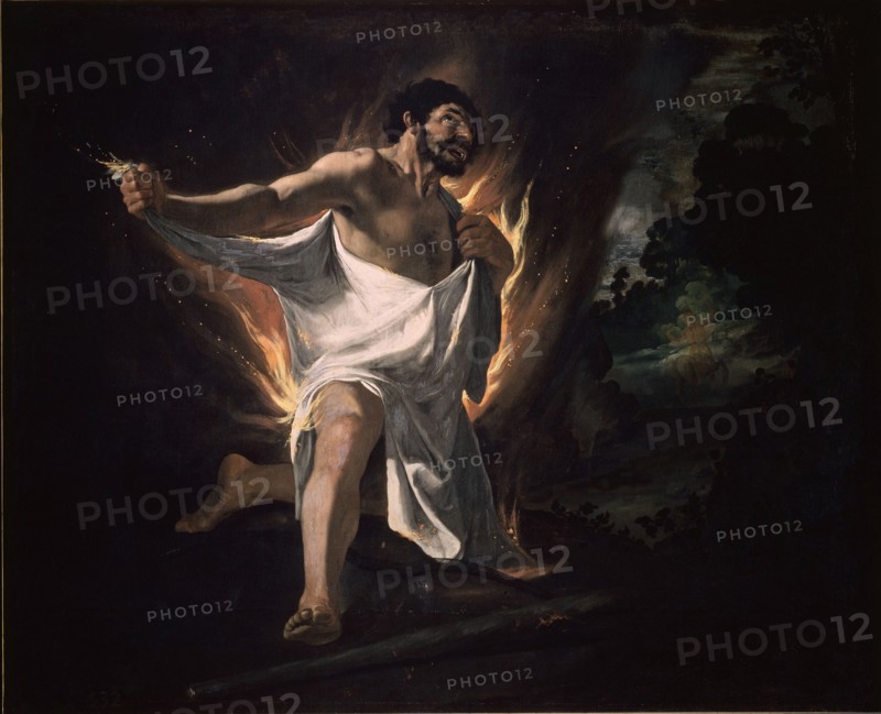 Zurbaran, Hercule tourmenté par le feu de la tunique du centaure Nessus - Mort d'Hercule