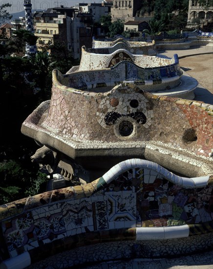 JUJOL J Mª Y GAUDI A
PARQUE GUELL - VISTA DEL BANCO SERPENTEANTE EN LA GRAN PLAZA - 1900/1914
BARCELONA, PARQUE GÜELL
BARCELONA

This image is not downloadable. Contact us for the high res.