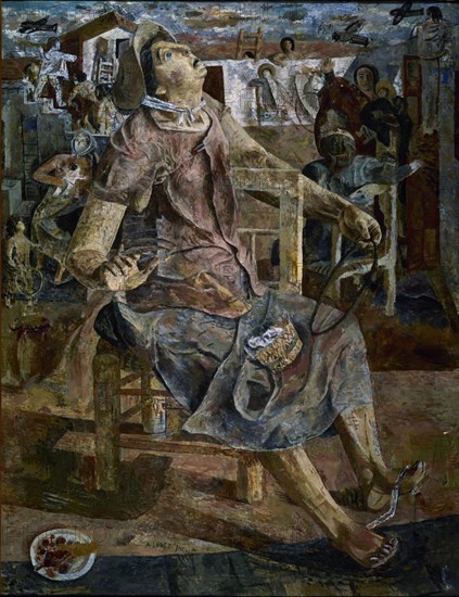 LOPEZ ANTONIO 1936/
MUJERES MIRANDO LOS AVIONES-1953-4-OLEO
MADRID, COLECCION PARTICULAR
MADRID