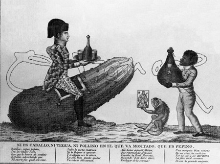CARICATURA SOBRE JOSE I BONAPARTE (PEPINO) HECHA POR LOS ESPANOLES S XIX
MADRID, MUSEO MUNICIPAL
MADRID