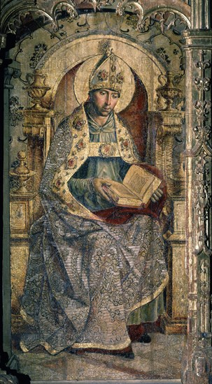 BERRUGUETE PEDRO 1450/1504
RETABLO MAYOR-PREDELA-SAN AMBROSIO
AVILA, CATEDRAL
AVILA