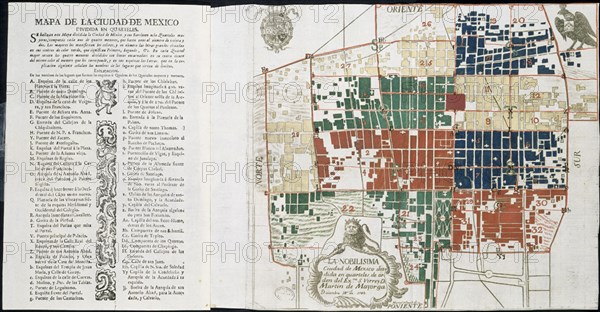 CIUDAD DE MEXICO EN 1782 DIVIDIDA EN CUARTELES-MP 3879 QUART
SEVILLA, ARCHIVO INDIAS
SEVILLA

This image is not downloadable. Contact us for the high res.