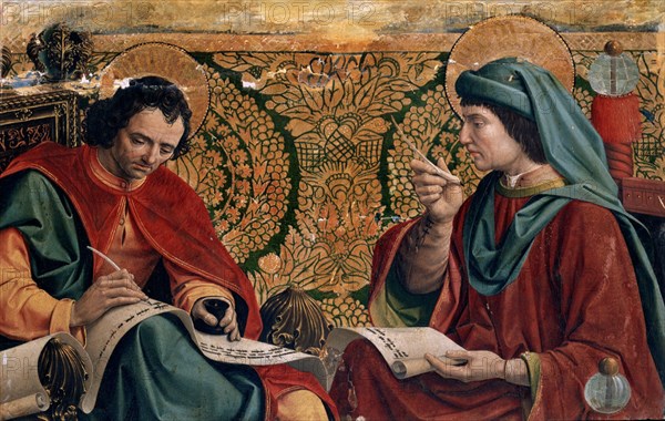 BERRUGUETE PEDRO 1450/1504
EVANGELISTAS-  SAN MATEO Y SAN LUCAS - OLEO TABLA- 102x94 CMS
SANTA MARIA DEL CAMPO, IGLESIA DE LA ASUNCION
BURGOS