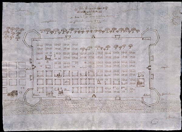 CAMPECHE-1663-PLANO PARA FORTIFICAR-MEXICO-MYP 61
SEVILLA, ARCHIVO INDIAS
SEVILLA

This image is not downloadable. Contact us for the high res.
