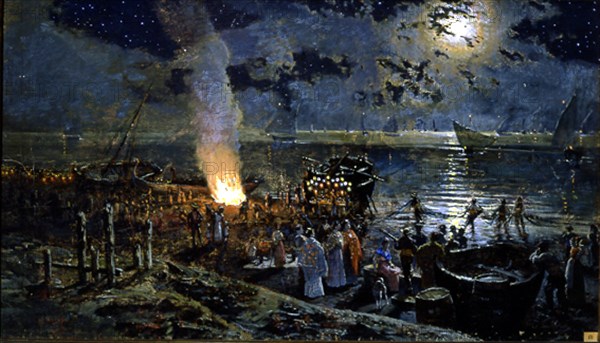 MUÑOZ DEGRAIN 1840/1924
NOCHE CLARA EN LA GALETA
MALAGA, MUSEO BELLAS ARTES
MALAGA