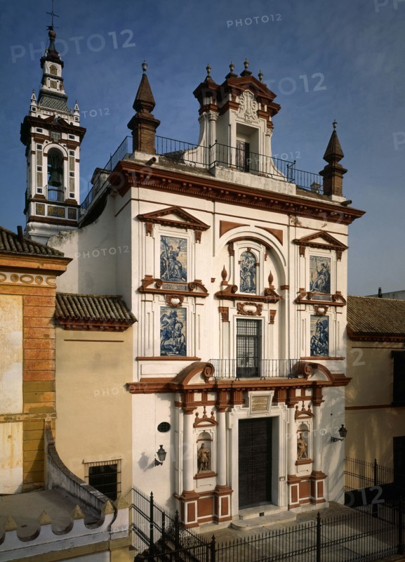 Seville, the Charity Hospital, façade of the church