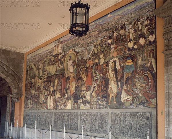 RIVERA DIEGO 1886/1957
TABLERO-PINTURA MURAL-MERCADO DE TLATELOLCO
MEXICO DF, PALACIO NACIONAL
MEXICO