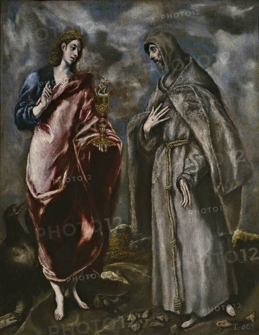 Le Greco (atelier de), Saint Jean l'Evangéliste et Saint François d'Assise