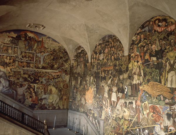 RIVERA DIEGO 1886/1957
ESCALERA PRINCIPAL-PINTURAS MURALES DE LA HISTORIA DE MEXICO
MEXICO DF, PALACIO NACIONAL
MEXICO