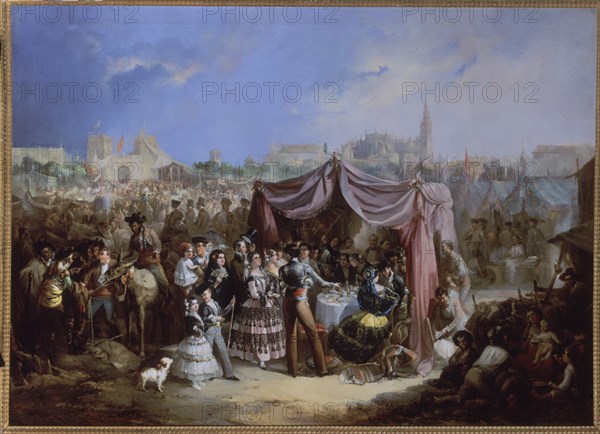 RODRIGUEZ DE GUZMAN M 1818/67
LA FERIA(DE SEVILLA)-1853-O/L 127X177 CM-
RIOFRIO, PALACIO REAL
SEGOVIA

This image is not downloadable. Contact us for the high res.
