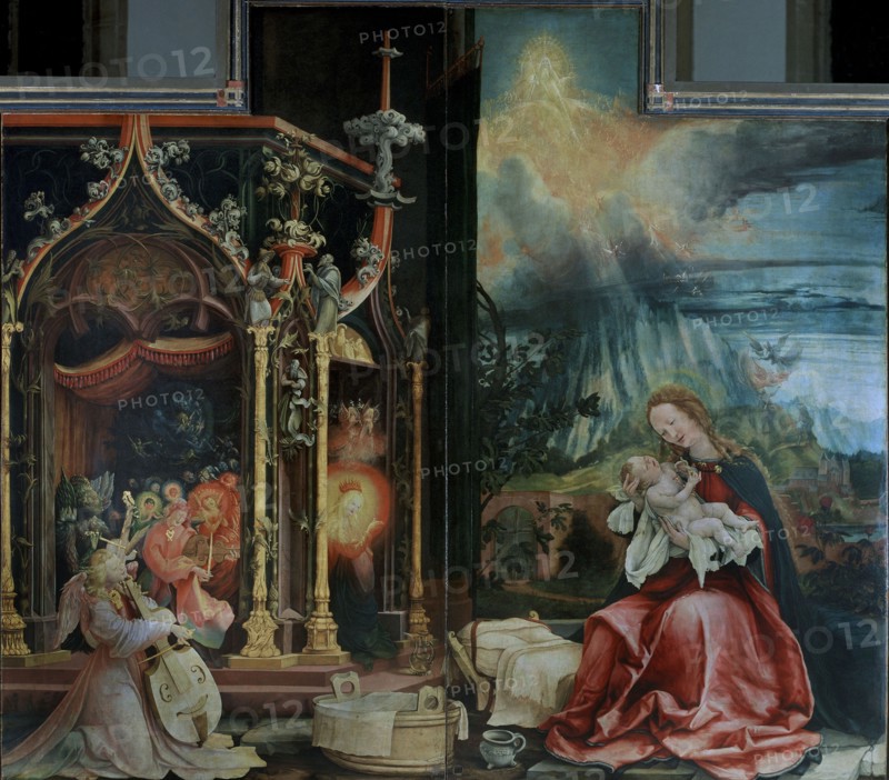 Grünewald, Retable d'Issenheim - Détail - L'incarnation du fils de Dieu