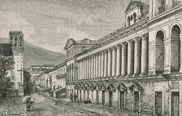 LITOGRAFIA S XIX-PALACIO DEL GOBIERNO-QUITO-ECUADOR-

This image is not downloadable. Contact us for the high res.
