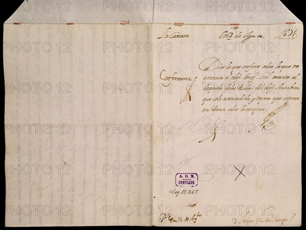 CONTESTACION DE LA CAMARA AL OBISPO EL 12/8/1631-LEG.15265
MADRID, ARCHIVO HISTORICO NACIONAL
MADRID