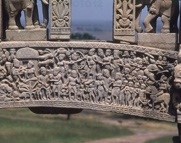STUPA Nº1-"GUERRA DE LAS RELIQUIAS"DET TORANA NORTE(PUERTA)
SANCHI, STUPA 1
INDIA

This image is not downloadable. Contact us for the high res.