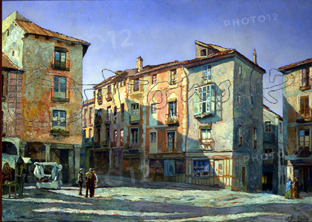 ZULOAGA IGNACIO 1870-1945
PLAZA DE AZOGUEJO, SEGOVIA-1915-O/L-75X105 CM
PEDRAZA, COLECCION SUAREZ ZULOAGA
SEGOVIA