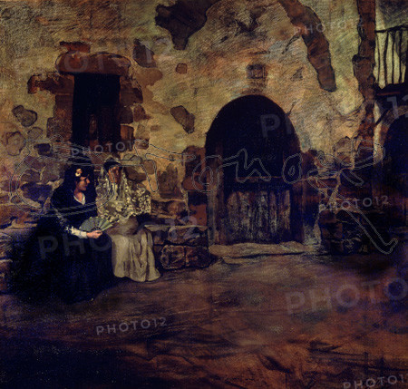 ZULOAGA IGNACIO 1870-1945
(DOS MUJERES CON MANTILLA Y ABANICO A LA PUERTA DE CASERIO)
PEDRAZA, COLECCION SUAREZ ZULOAGA
SEGOVIA

This image is not downloadable. Contact us for the high res.