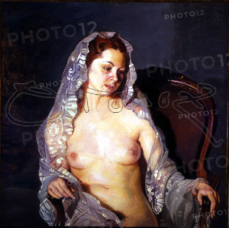 ZULOAGA IGNACIO 1870-1945
(MUJER SENTADA DESNUDA CON MANTILLA TRANSPARENTE)
PEDRAZA, COLECCION SUAREZ ZULOAGA
SEGOVIA

This image is not downloadable. Contact us for the high res.