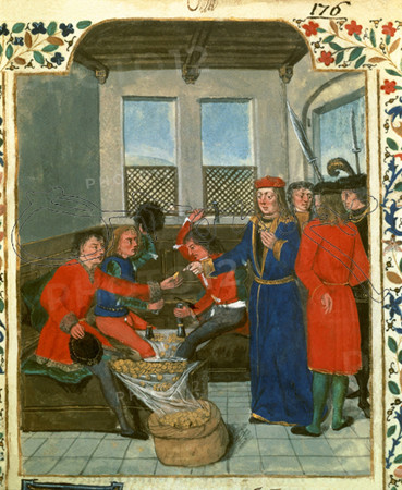 ORESMES NICOLAS
I-MINIATURA"ORIGINE MONETARUM"ACUÑACION DE MONEDAS EN EPOCA DE CARLOS VII-1403/1461
PARIS, COLECCION PARTICULAR
FRANCIA