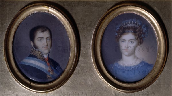 CRUZ Y RIOS LUIS DE 1776/1853
FERNANDO VII Y MARIA JOSEFA AMALIA DE SAJONIA
MADRID, PALACIO REAL-PINTURA
MADRID

This image is not downloadable. Contact us for the high res.