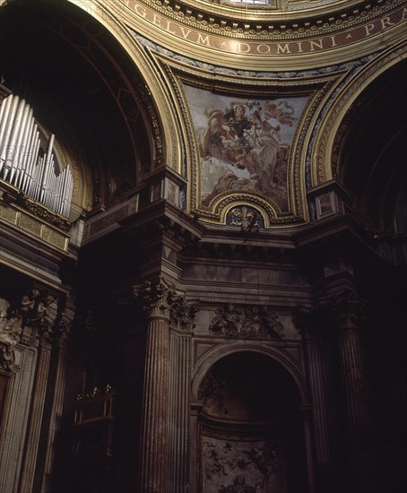 BORROMINI FRANCESCO 1599/1667
INTERIOR-CUPULA:PECHINAS CON FRESCOS DE CIRO FERRI-1652/70
ROMA, IGLESIA DE SANTA AGNESE AGONE
ITALIA