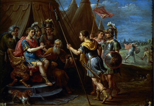 Teniers (the Younger), Godfrey's Council Deliberating over the Help that Armide Asks For