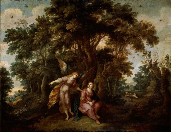 Francken II the Younger, Hagar and the Angel