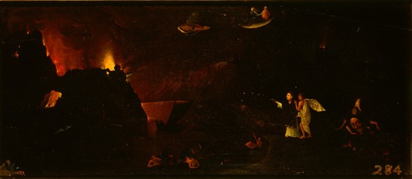 Bosch, Un ange conduit une âme par les régions infernales