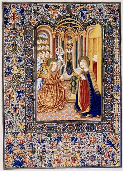 MARCH BARTOLOME
LIBRO DE HORAS-MS 103-V.3.B-MINIATURA:ANUNCIACION
VALENCIA, PALACIO MARQUES DOS AGUAS
VALENCIA