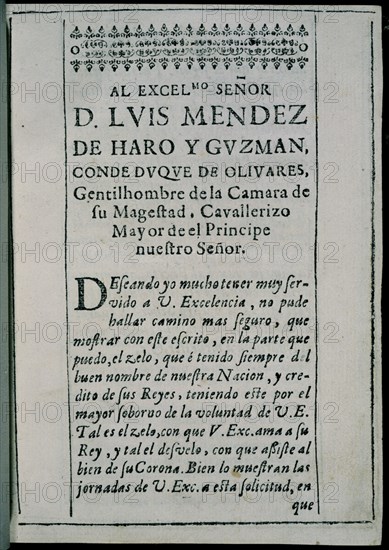 ESCRITO AL EXCMO SR.LUIS MENDEZ DE HARO Y GUZMAN-CDE DQUE OLIVARES
MADRID, SENADO-BIBLIOTECA
MADRID

This image is not downloadable. Contact us for the high res.
